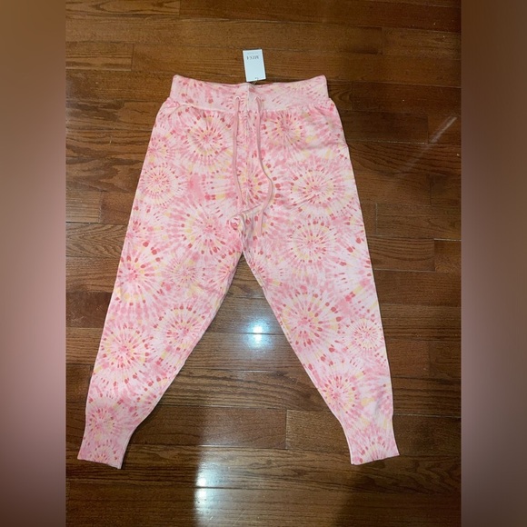 New! MISA Los Angeles Payton Pink Tie Dye Jogger Pants 🌸 Medium NWT! - Picture 8 of 13
